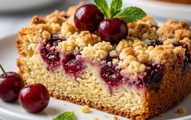 Kirsch Extract-Streusel-Kuchen