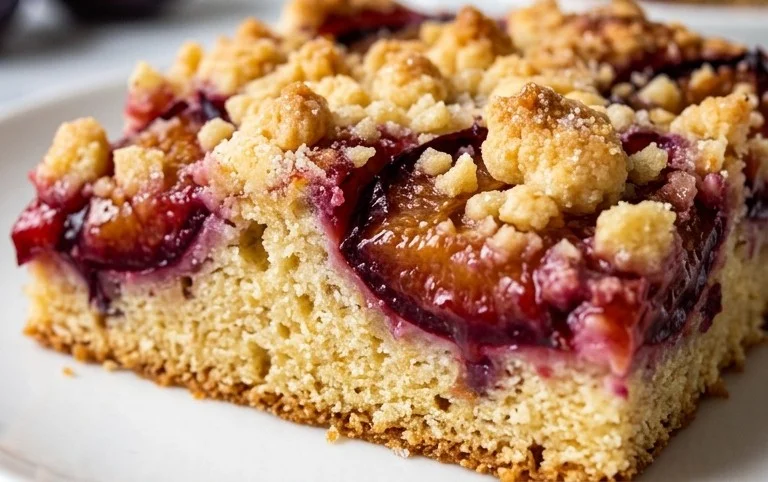 Pflaumenkuchen vom Blech mit Butterstreuseln