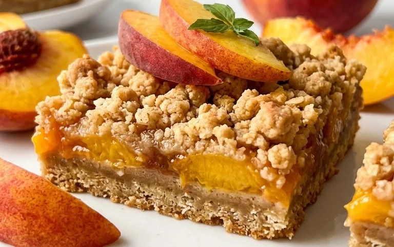 Peach Crumble Bars