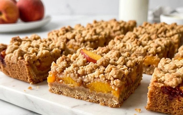 Pfirsich Crumble Bars: Sommerlicher Genuss – Einfach & Lecker