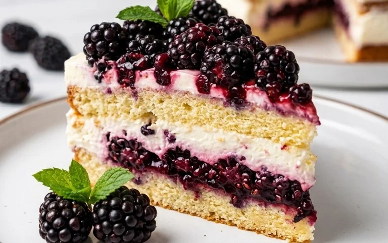 Brombeer-Torte - mit Joghurt-Creme und Fruchtfüllung