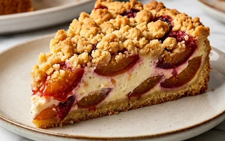 Mirabellenkuchen mit Schmand und Streusel